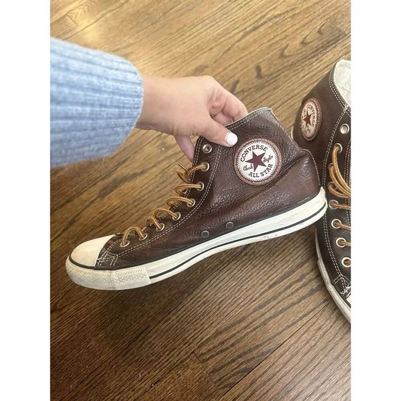 Converse Rare Chuck Taylor All Star Leather Brown And plaid Plaid Size 11 Mens main image 8